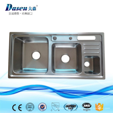 DS9245 производитель кухонных принадлежностей посуда двойной раковиной из нержавеющей стали с коробка погани